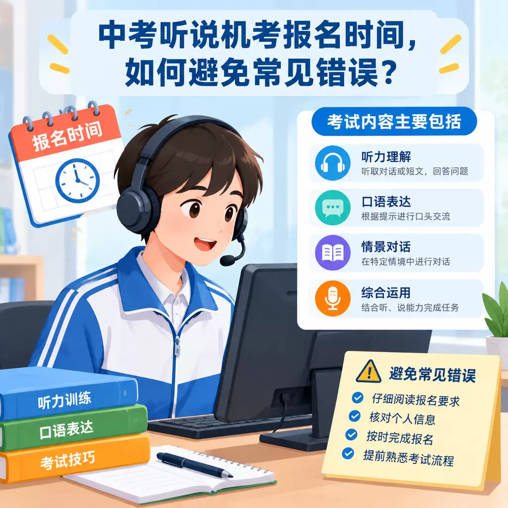 青山中考听说机考报名时间,如何避免常见错误?