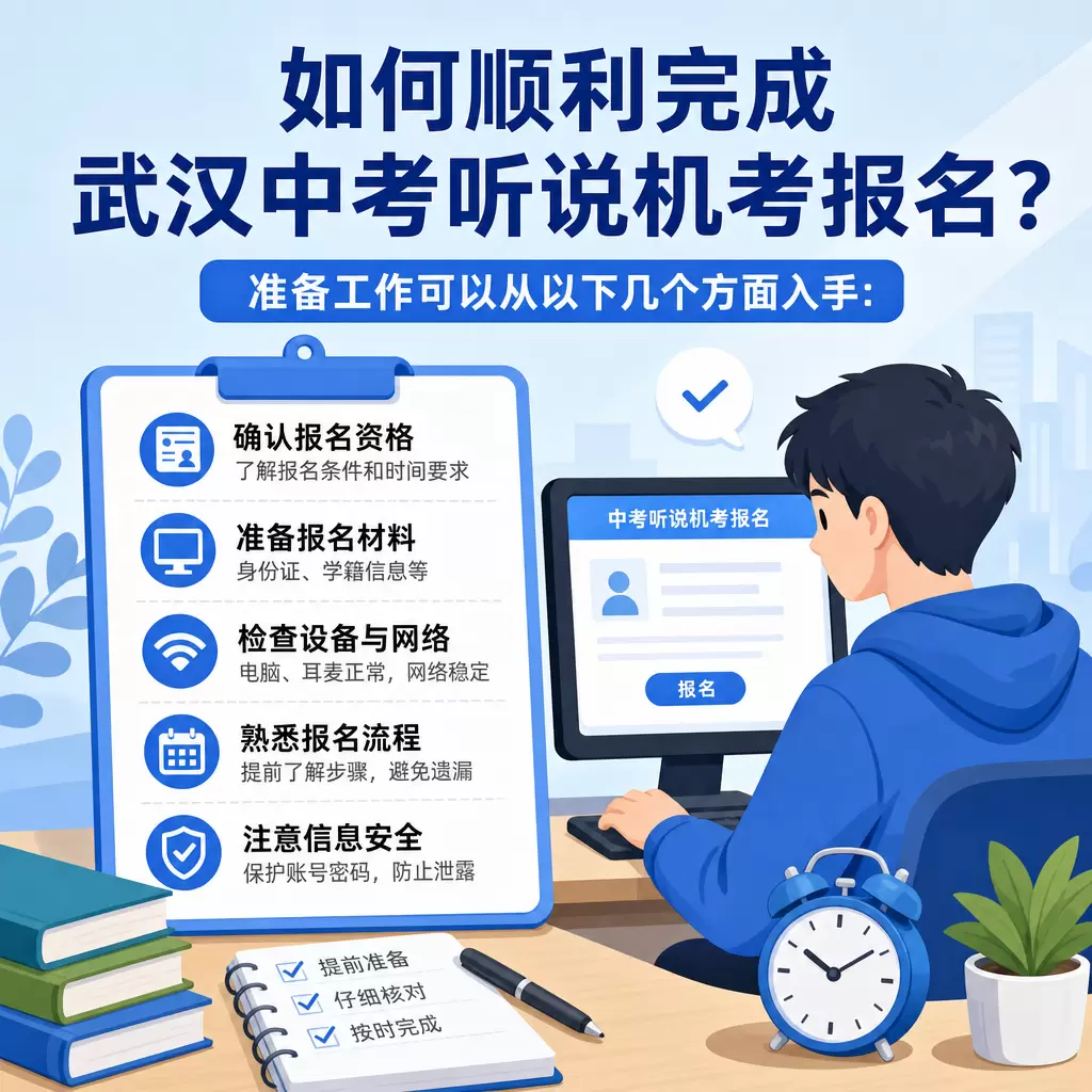如何顺利完成武汉中考听说机考报名？