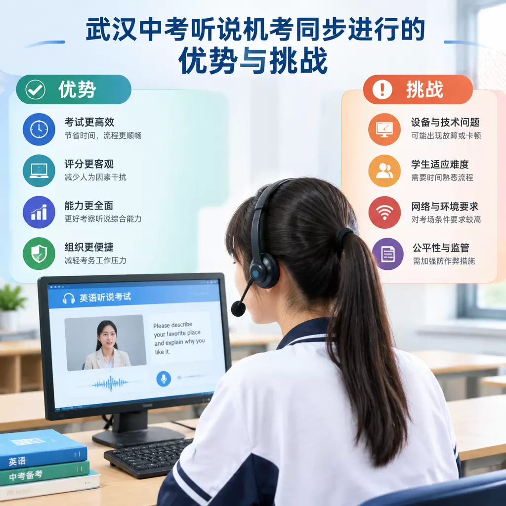 武汉中考听说机考同步进行的优势与挑战